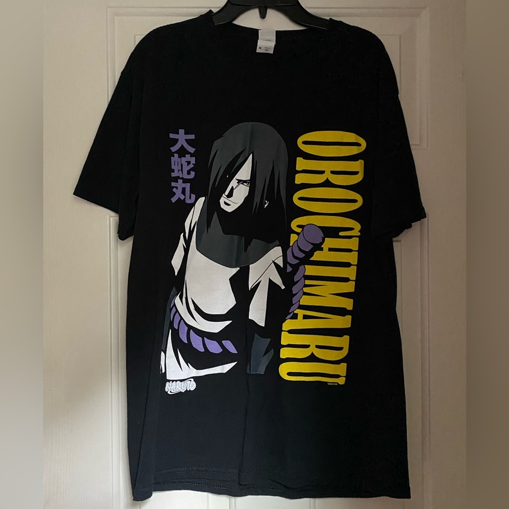 Naruto Orochimaru Graphic Tee - Black, Purple, Yellow